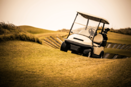 golf cart on course