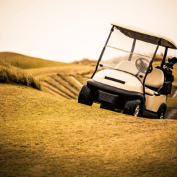 golf cart on course